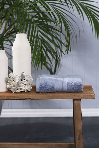 Karaca Home Πετσέτα προσώπου Aquasoft Blue - 100% βαμβάκι, 50x90 cm