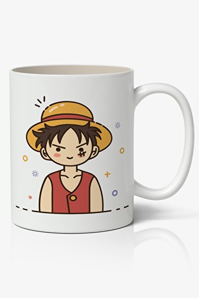 Anime Marketi كوب أبيض مطبوع عليه الرسوم المتحركة قطعة واحدة