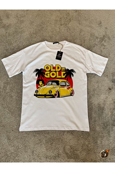 streetdesign06 Το Volkswagen Beetle Old είναι χρυσό μπλουζάκι με ψηφιακή εκτύ...