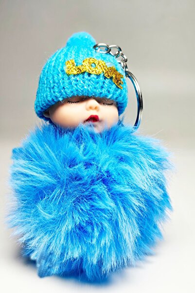 tusah peluş uyku bebek kabarık ponpon anahtarlık