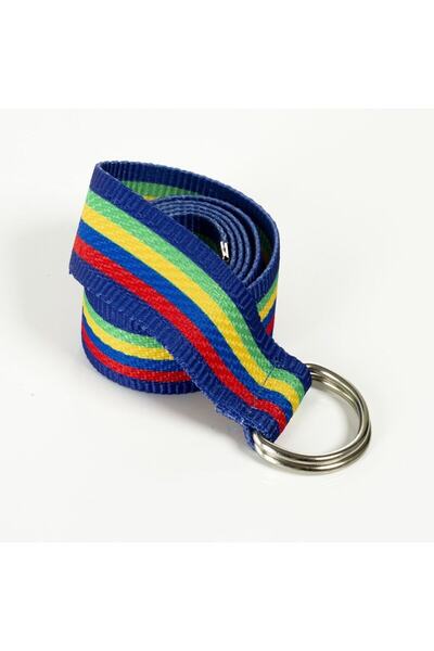 İYİ MODA Ζώνη καμβά Unisex με πολύχρωμες ρίγες Rainbow