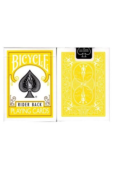 OyuncaklarÜlkesi Bicycle Standard Index Yellow Rider Back Playing Card Card P...