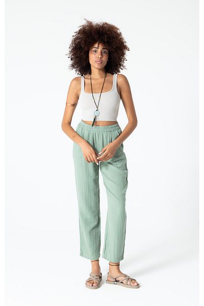 RUBYSTARS Çağla Muslin Comfortable Cut Elastic Bohemian Trousers