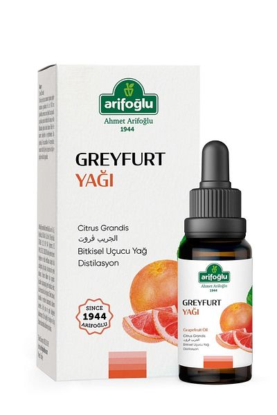 Arifoğlu Grapefruit Oil - 100% Natural and Pure, 10 ml