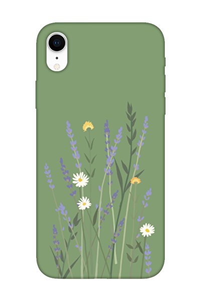 frondcase حافظة لهاتف آيفون XR باللون الأخضر الخزامى