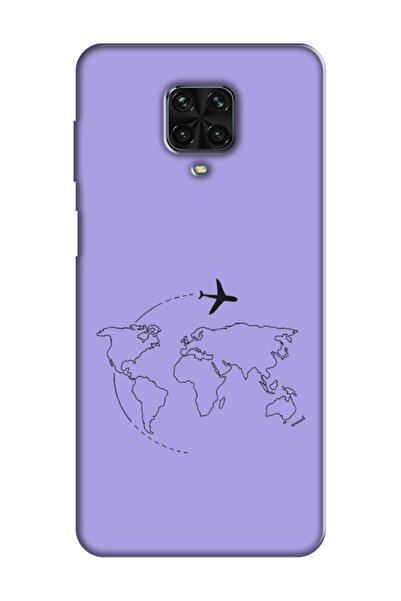 frondcase حافظة هاتف Redmi Note 9 Pro Map Airplane Lilac
