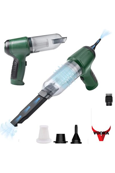 VOOKA Mini 9000pa Güçlü Emiş Üfleme Özellikli Ev Ve Araç Kablosuz Şarjlı El Süpürgesi