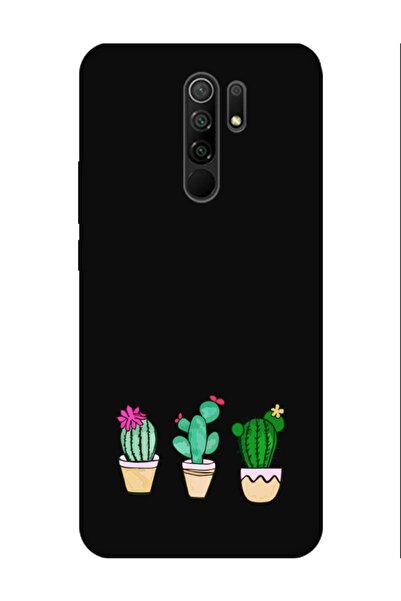 frondcase حافظة لهاتف ريدمي 9 صبار باللون الأسود