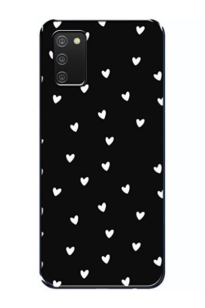 frondcase حافظة لهاتف سامسونج A02s قلوب صغيرة باللون الأسود