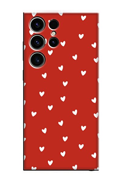 Samsung S23 Ultra Tiny Hearts Red Phone Case