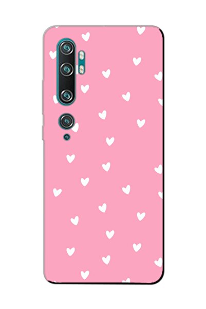 frondcase Xiaomi Mi Note 10 Pro Minik Kalpler Pembe Telefon Kılıfı