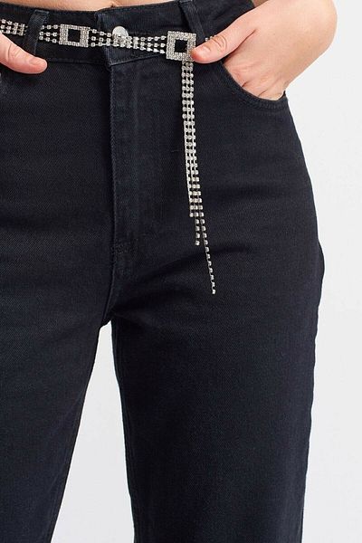 BROSERER Tiamo Women's High Waist Black Mom Jeans Lycra Flexible Jeans Pants momjean