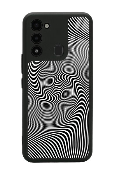 Spoyi غلاف هاتف لامع بتصميم موجة Triptrance لهاتف Tecno Spark 8c