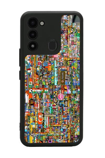 Spoyi Tecno Spark 8C R/Place Glossy Phone Case with Souvenir Design