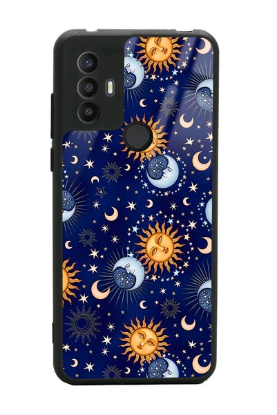 Spoyi Glossy Phone Case for Tcl 30 Se Moon Solar Pajama Design