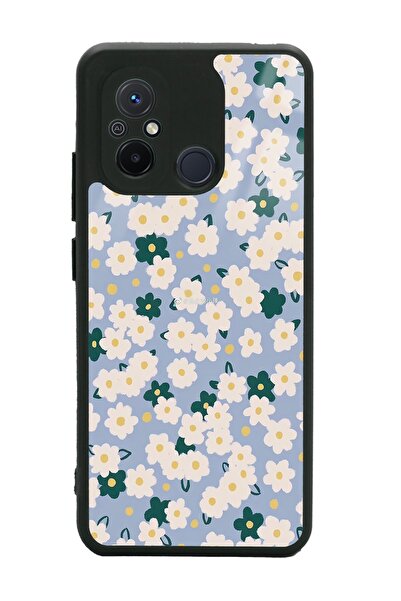 Spoyi Xiaomi Redmi 12C Daisy Pattern Tasarımlı Glossy Telefon Kılıfı