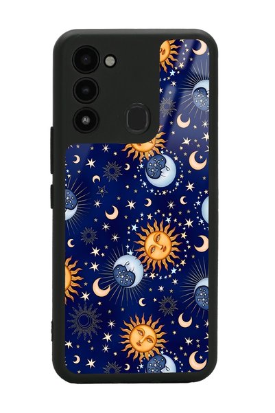 Spoyi غلاف هاتف لامع بتصميم بيجامة Tecno Spark 8c Moon Sun