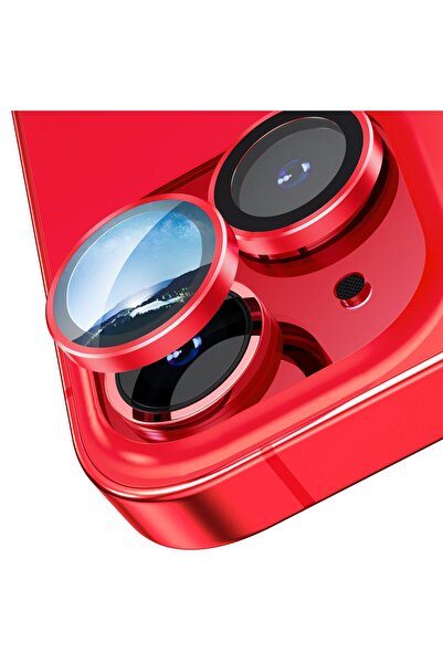 G-NEXT واقي عدسة الكاميرا المتوافق مع هاتف iPhone 14/14 Plus - أحمر