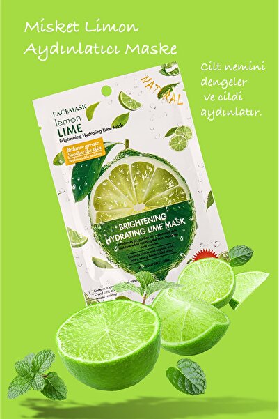 Uniquem Lime Limon Hydrating Aydınlatıcı Dengeleyici Yüz Maskesi Lime Lemon Mask Xlm380