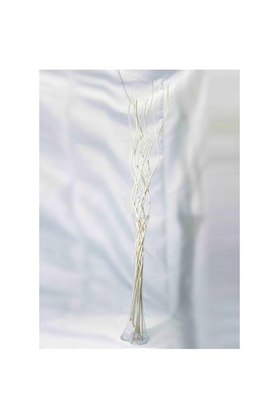 M3DECORİUM Γωνιακό βάζο 10 τεμαχίων κρέμα κλαδί 80 εκ. Πόδι ελέφαντα μακρύ γυάλινο