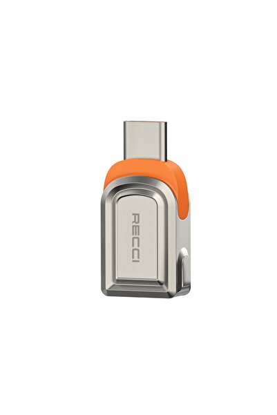 Recci محول Rds-a16c USB 3.0 إلى Type-c Otg فائق السرعة لنقل البيانات - رمادي