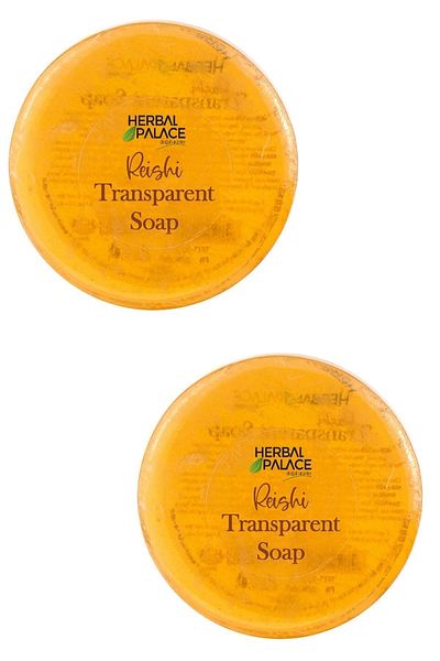 Herbal Palace Reishi Soap - 120 gr.X 2 Pieces, Transparent, Glycerin and Acne Skin Cleanser