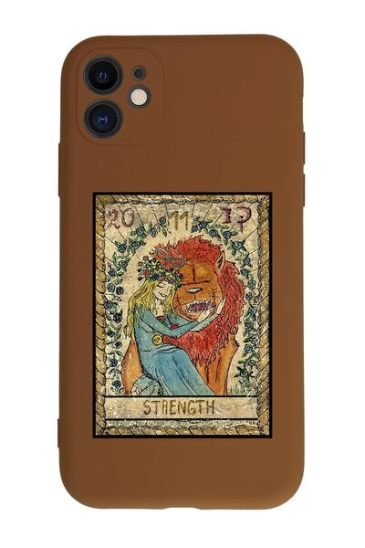 mooodcase Iphone 11 Uyumlu Strenght Kamera Korumalı Kahverengi Lansman Kılıf Premium Silikonlu