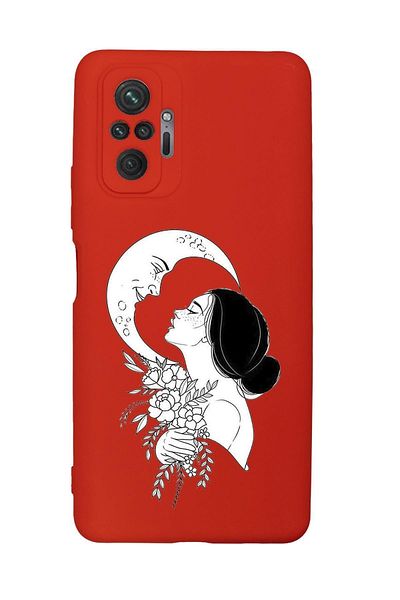 mooodcase حافظة هاتف Xiaomi Redmi Note 10 Pro Max متوافقة مع القمر والنساء من السيليكون الفاخر
