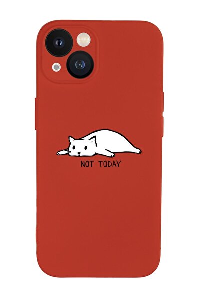 mooodcase Iphone 13 Uyumlu Not Today Desenli Kamera Lens Korumalı Darbe Emici Silikonlu Lansman Kılıf