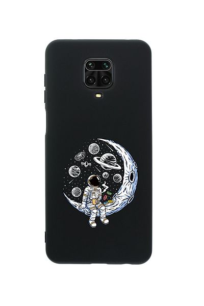 mooodcase حافظة هاتف Xiaomi Redmi Note 9 Pro ممتعة من السيليكون الفاخر باللون الأسود
