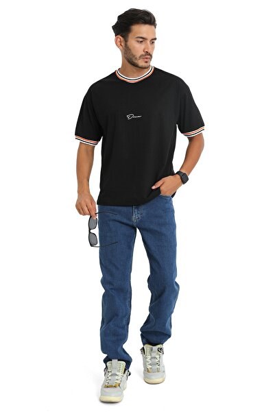 C&C OKULCUNUZ تي شيرت صيفي مفصل بياقة مصبوبة كبيرة الحجم للموسم الجديد للجنسين