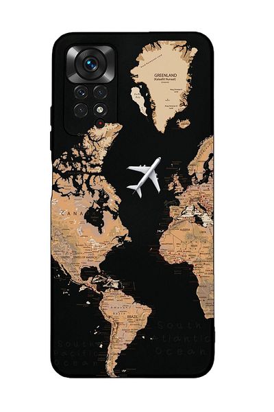 mooodcase Xiaomi Redmi Note 11 Pro Compatible World Map Patterned Premium Silicone Launch Phone Case