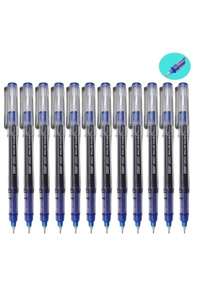 Genel Markalar ( 3 ADET ) Scrikss NP68 İgne Uçlu Mavi 0.5 mm Roller Kalem