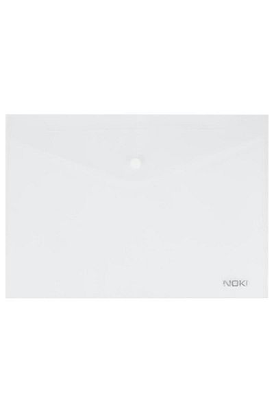 Noki Transparent Document Envelopes with Snap Fasteners 50 Pieces