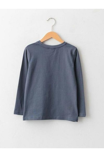 LC Waikiki Tricou pentru băiat cu mânecă lungă de bază Crew Neck (Vechi)