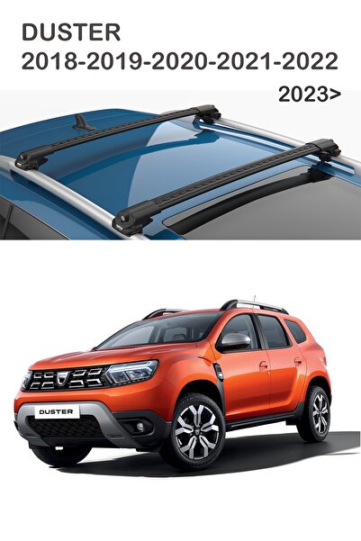 Turtle Air-1 Dacia Duster Suv Tavan Ara Atkı Seti, Cross Bar, Siyah, 2018-201...