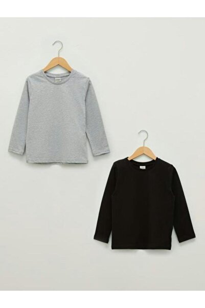 LC Waikiki Ανδρικό μπλουζάκι με μακρύ μανίκι με λαιμόκοψη 2 συσκευασία