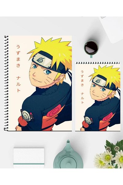 feroxby دفتر ملاحظات Naruto Uzumaki مقاس A5 ومفكرة A6 بتصميم خاص غير مبطنة