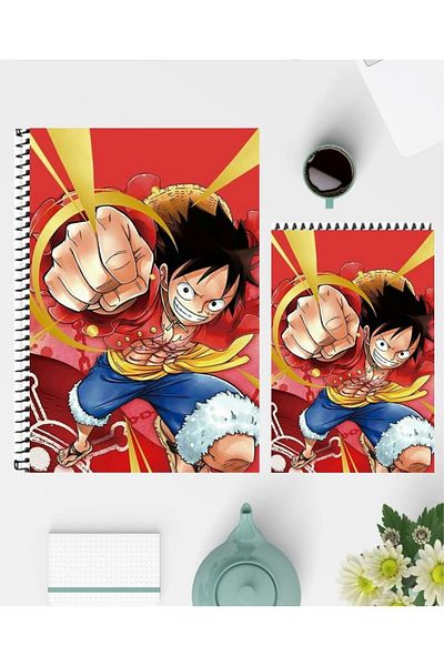 feroxby دفتر ملاحظات Monkey D. Luffy مقاس A5 ودفاتر ملاحظات مقاس A6 بتصميم خاص غير مبطنة