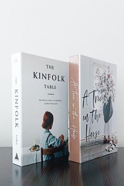 BayCazip 2 Pack Decorative Book Box Appearance Kinfolk Signboard Recipes & A Three In The House Themed