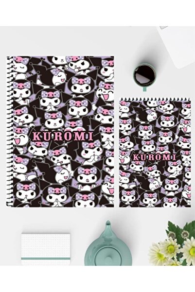 feroxby دفتر ملاحظات Kuromi مقاس A5 ودفاتر ملاحظات مقاس A6 بتصميم خاص غير مبطنة