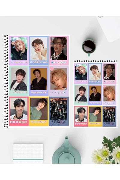 feroxby دفتر ملاحظات Stray Kids مقاس A5 ودفاتر ملاحظات مقاس A6 بتصميم مخصص غير مبطنة