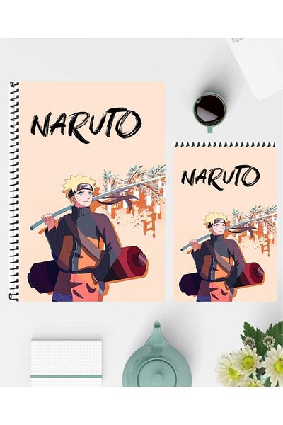 feroxby دفتر ملاحظات Naruto Uzumaki مقاس A5 ومفكرة A6 بتصميم خاص غير مبطنة