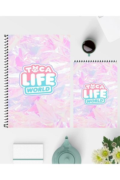 feroxby دفتر ملاحظات Toca Life World مقاس A5 ودفاتر ملاحظات مقاس A6 بتصميم خاص غير مبطنة