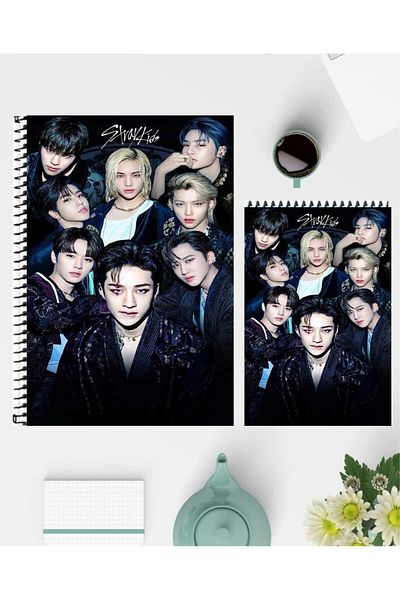 feroxby دفتر ملاحظات Stray Kids مقاس A5 ودفاتر ملاحظات مقاس A6 بتصميم مخصص غير مبطنة