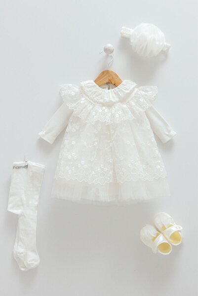 Caramell %100 Pamuk Kız Bebek Lady Dokuma Mevlüt Seti