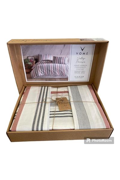 ZEBRA CASA Vintage Duvet Cover Set DOUBLE PERSON ANTHRACITE