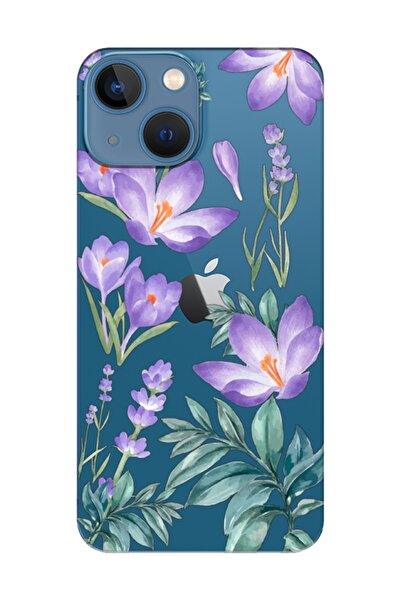 frondcase حافظة هاتف شفافة لهاتف آيفون 13 ميني وينتر فلاور