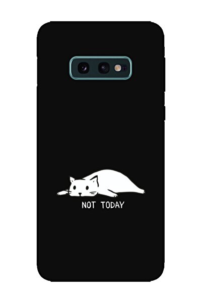 frondcase Samsung S10e Not Today Kedi Siyah Telefon Kılıfı