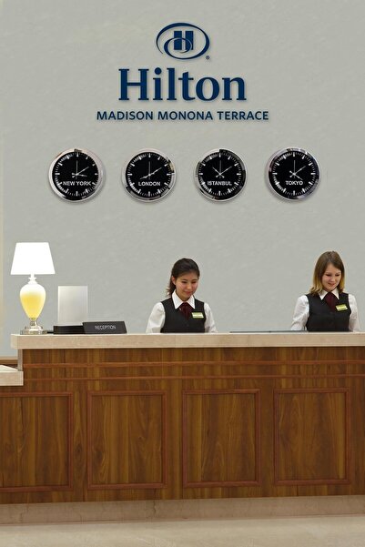 Platin Saat 36 سم كروم معدن أسود قرص 4 قطع مجموعة فندق التوقيت العالمي